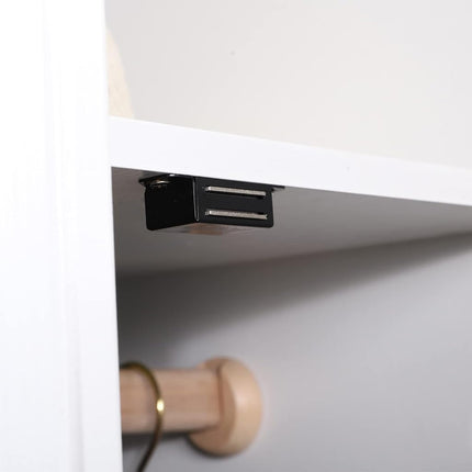 Moosike Cabinet Magnets 30lb Black Door Magnets with Strong Magnetic for Kitchen Cupboard Wardrobe Closet Cabinet Door Drawer Latch (Black 8Pack)