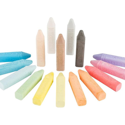 Crayola Washable Outdoor Sidewalk Chalk Collection (130ct), Bulk Anti-Roll Chalk Sticks for Kids, Classroom Recess Toys, Outdoor Toys & Activities for Kids
