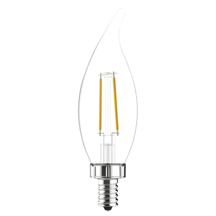 GE Relax LED Light Bulbs, 40 Watt, Soft White, Decorative Bulbs, Clear, Small Base 2 Count (Pack of 1)