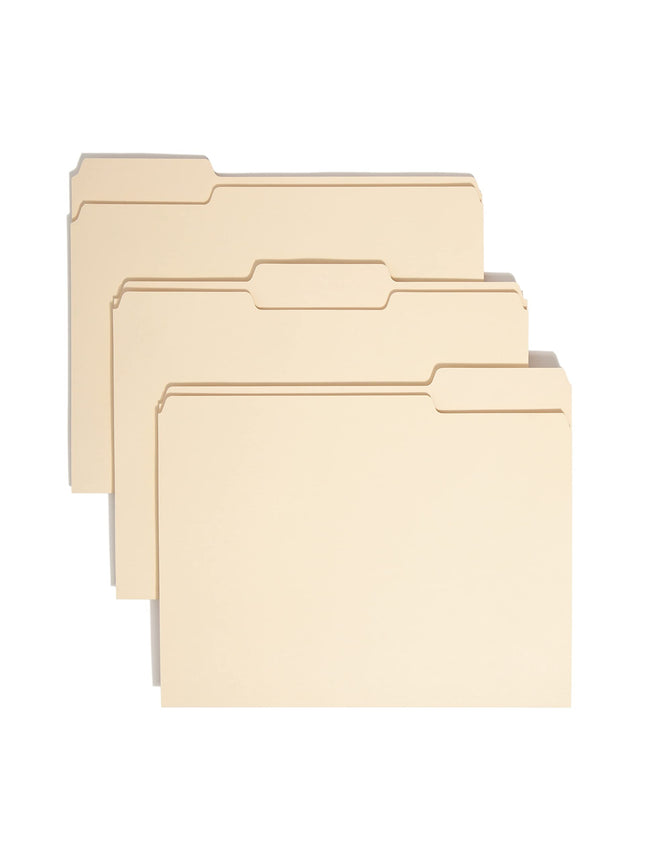Smead 100% Recycled File Folder, 1/3-Cut Tab, Lett