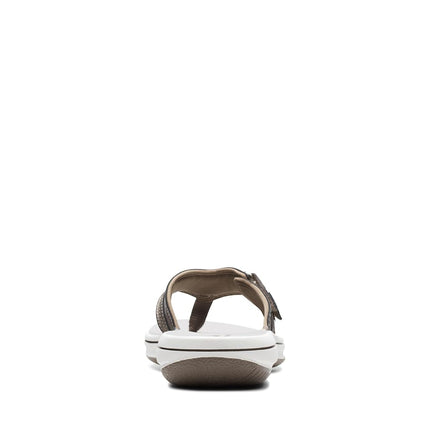 Clarks Women's Breeze Sea Flip Flop, New Pewter Synthetic, 9.5 UK M