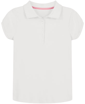 Nautica Girls' School Uniform Short Sleeve Polo Sh