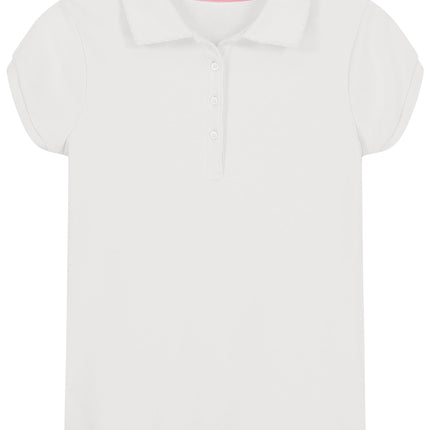 Nautica Girls' School Uniform Short Sleeve Polo Sh