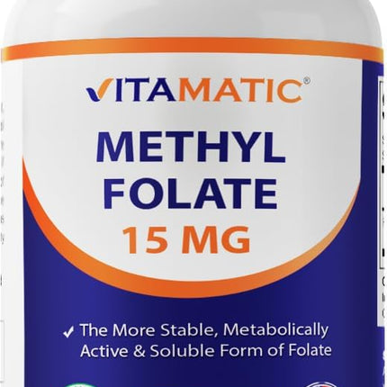 Vitamatic L Methylfolate 15mg - 120 Vegetable Caps
