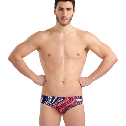 ARENA Marbled Multi 128 Swimming Trunks Navy-Red