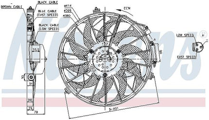 Nissens 85648 Fan, A/C condenser