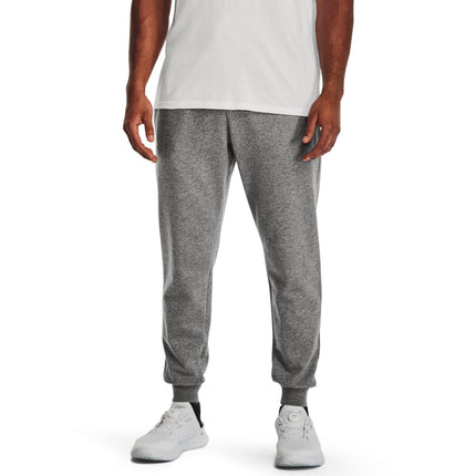 Under Armour Men's Rival Fleece Joggers, (012) Pitch Gray Full Heather / / White, Medium