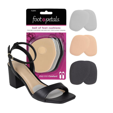 Foot Petals Women's Round, Ball of Foot Cushion, B