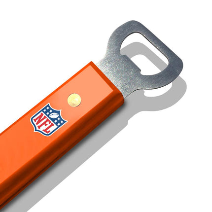YouTheFan NFL Denver Broncos Juego de 3 piezas para barbacoa de la serie Spirit, acero inoxidable, 22" x 9"