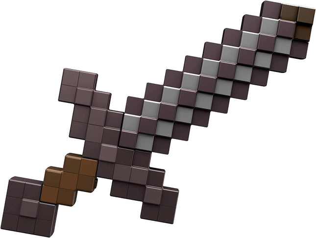 Épée en Netherite Minecraft Mattel, 43 cm, jeu d'imitation, épée jouet Minecraft, 6 ans et plus