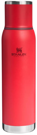 Stanley Adventure-To-Go Vacuum Bottle 1.4 qt | Wide Mouth with Leakproof Cup Lid | Keep Drinks Hot or Cold | Packable for Travel | Insulated Stainless Steel Thermal Bottle | BPA-Free | Chili Red