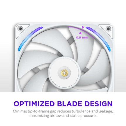 NZXT F280X - 280mm Single-Frame PWM RGB Performance Fan - White