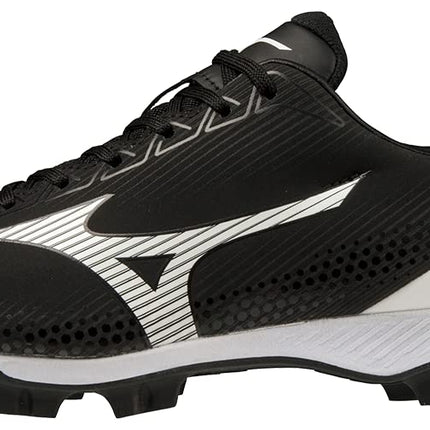 Mizuno Wave Finch Lightrevo Jr Softball Shoe, Black-White, 5.5
