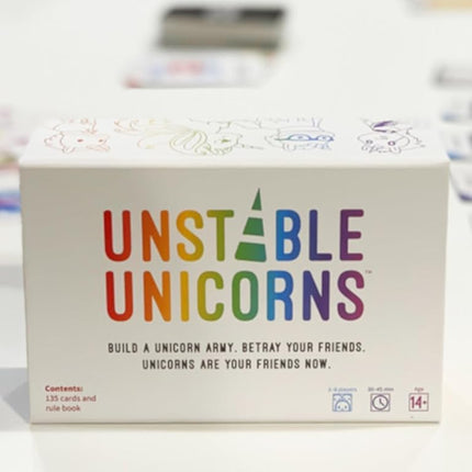 Unstable Games, Unstable Unicorns, Card Game, Ages 8+, 2-8 Players, 30-45 Minutes Playing Time