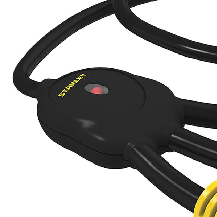 Stanley W31497 Cable de extensión de 3 salidas, Multiplicador de tomacorrientes, Negro