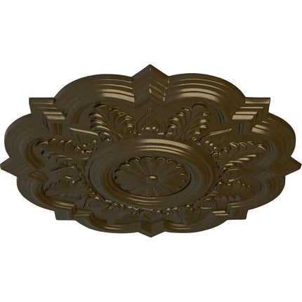 Ekena Millwork CM20DRBRS Deria Ceiling Locket 20" OD x 1.5" P (Fits Canopies up to 6") Hand Painted Brass
