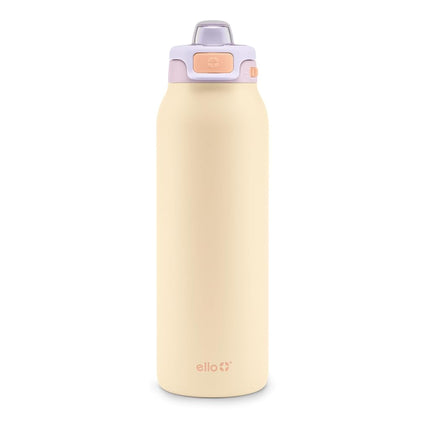 Ello Pop & Fill 32oz Stainless Steel Water Bottle with Quick Fill Technology, Double Walled and Vacuum Insulated Metal, Leak Proof Locking Lid, Sip and Chug, Reusable, BPA Free, Pastel Paradise