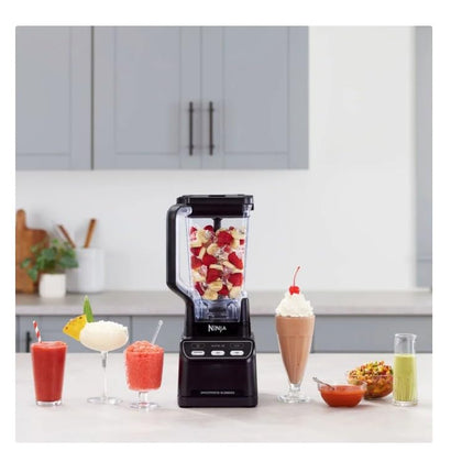 Ninja BN401-A Nutri Pro Compact Personal Juicer, Auto iQ Technology, 1100 Watts Peak, for Frozen Drinks, Smoothies, Sauces and More, with (2) 32-Ounce Takeaway Cups and