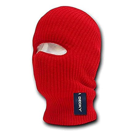 Decky 1 Hole Face Mask - Red, One Size