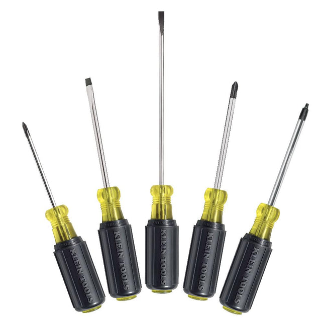 Screwdriver Set, Slotted, Phillips and Square, 5-P