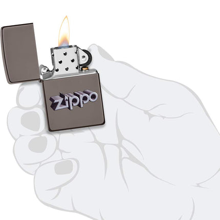 Zippo 3D Logo Ice Lighter, Black