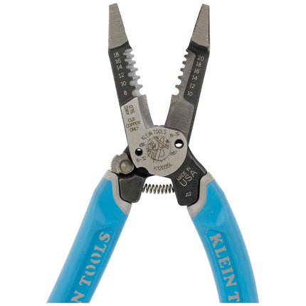 Klein Tools K12035L Klein-Kurve Wire Cutters, Heavy Duty Wire Stripping Tool with Lock, 8-20 AWG, Made in USA