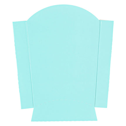Bio Tek 3.9 x 2.6 x 3.5 Inch French Fry Cup, 100 Disposable Snack Cups - Stackable, Sustainable, Turquoise Paper 2 Ounce Fry Holder, for Fries, Onion Rings, Popcorn, or Cookies - Restaurantware