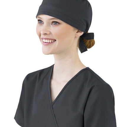 WonderWink Men's Unisex Tie Back Scrub Cap, Pewter, One Size