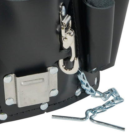 Pocket Tool Pouch, Leather, Tunnel Loop Belt Connection, Black