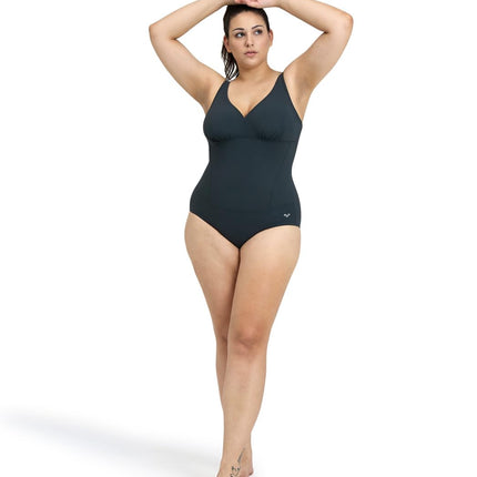 ARENA Women's Maura Swimsuit, Night Grey, 56-58