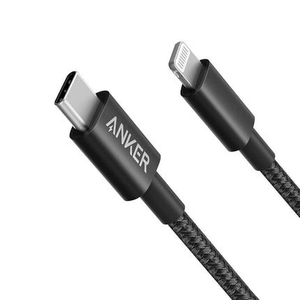 Anker New Nylon USB-C to Lightning Cable, 331 Cable, Fast Charging Cord (6ft, MFi Certified) for iPhone 13 13 Pro 12 Pro Max 12 11 X XS XR 8 Plus, AirPods Pro, Supports Power Delivery (Black)