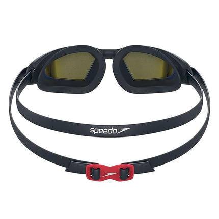 Speedo Unisex-Adult Hydropulse Swimming Goggle | Comfortable Fit | Adjustable Design Goggles, Navy/Oxid Grey/Blue, One Size