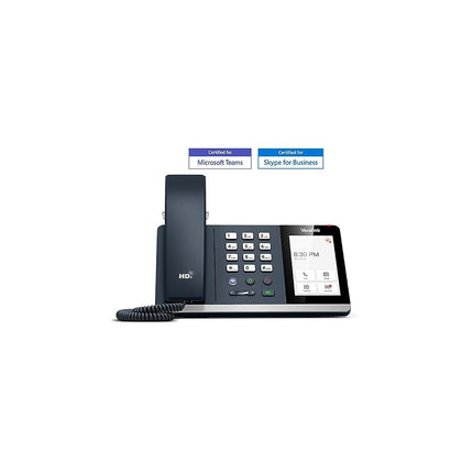 Yealink MP54 Mid-Level, Smart Corded IP Desk Phone, Power Over Ethernet, Optimal HD Audio, 4 inch (800 x 480 Pixel) Capacitive LCD Touch Screen, Android 9.0 (Zoom Edition) – Black