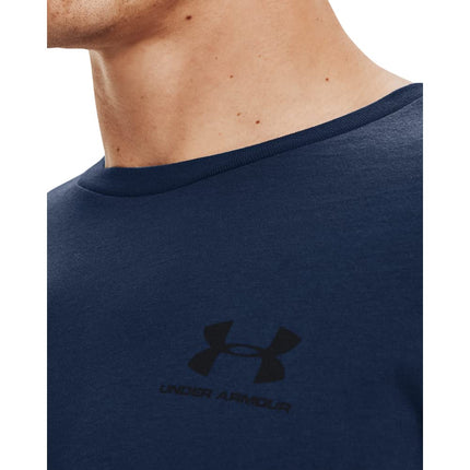 Under Armour mens Sportstyle Left Chest Short-Sleeve T-Shirt , Academy Blue (408)/Black , Small
