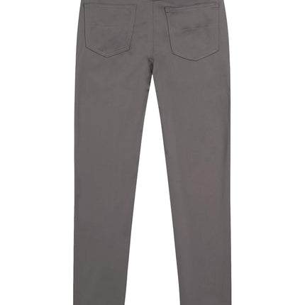 IZOD Boys' School Uniform Twill Pants, Flat Front & Comfortable Waistband with 5 Pockets, Grey 5-Pocket, 8