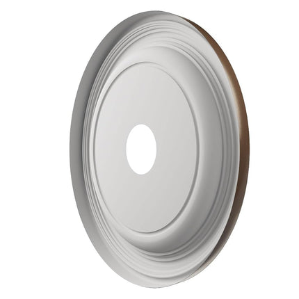 Ekena Millwork CMP19TRCCO - Traditional Thermoformed PVC Roof Medallion (fits awnings up to 11 1/2 inches), 19 inch OD x 3 1/2 inch ID x 1