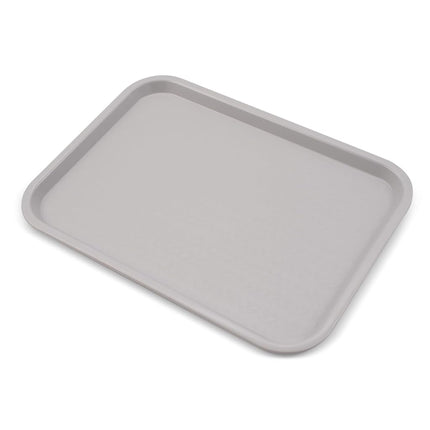 Plateau de cafétéria Carlisle FoodService Products Cafe Fast Food avec surface texturée pour cafétérias, restauration rapide et salles à manger, plastique, 35,5 x 45,7 cm, gris, (paquet de 12)