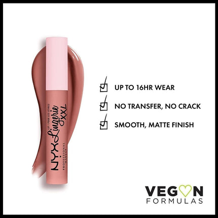 NYX Professional Makeup, Liquid Lipstick, Filling & Long-Lasting Matte Finish, Lip Lingerie, 4 ml, Shade: 01 Undress'd