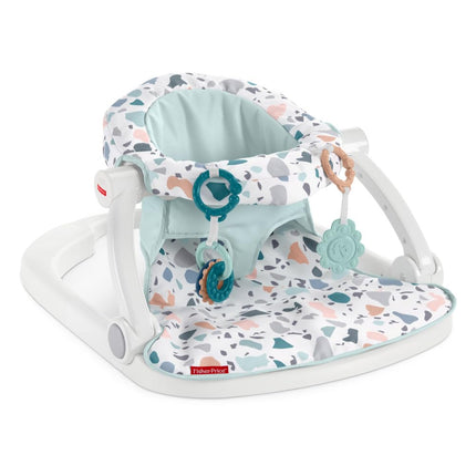 Fisher-Price Portable Baby Chair Sit-Me-Up Floor Seat with Removable Newborn Activity Toys & Pacific Pebble Machine Washable Pad
