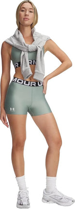 Under Armour - Womens Hg Authentics Shorty, Color Silica Green (348), Size: X-Large