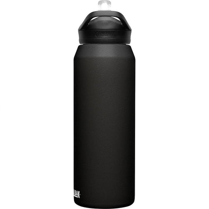 CamelBak eddy Water Bottle with Straw 1L - Insulated Stainless Steel, Black