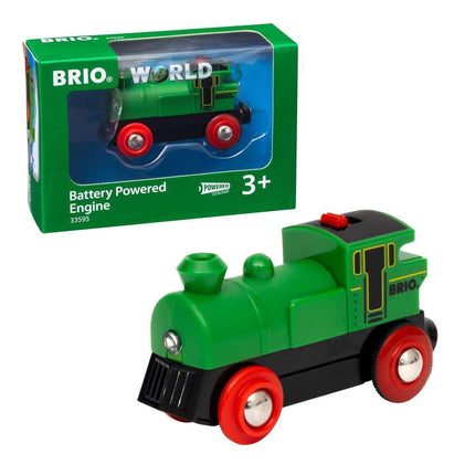 BRIO World Battery Powered Train Engine for Kids Age 3 Years Up - Wooden Railway Accessories and Add Ons