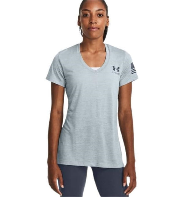 Under Armour Women's Freedom Tech Short Sleeve V-N