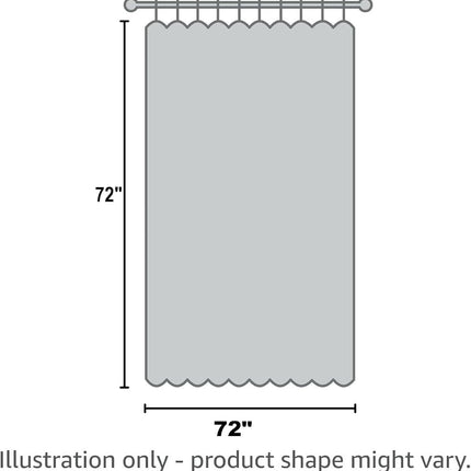 Creative Scents Fabric White Shower Curtain for Bathroom - Spa, Hotel Luxury Matt Waffle Weave Square Design, Water Repellent, 230 GSM Weighty Cloth, 72" x 72" for Decorative Bathroom Curtains