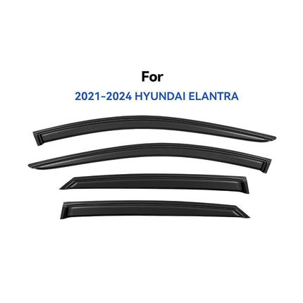 Window Visors Rain Guards Shield for 2021 2022 2023 2024 2025 Hyundai Elantra, Out-Channel Window Vent Wind Deflectors Visors Shades for 21-25 Elantra