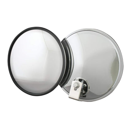 GG Grand General 33341 Stainless Steel 7” Convex Blind Spot Mirror for Trucks, Buses, Utility Vehicles and More – Offset Mount
