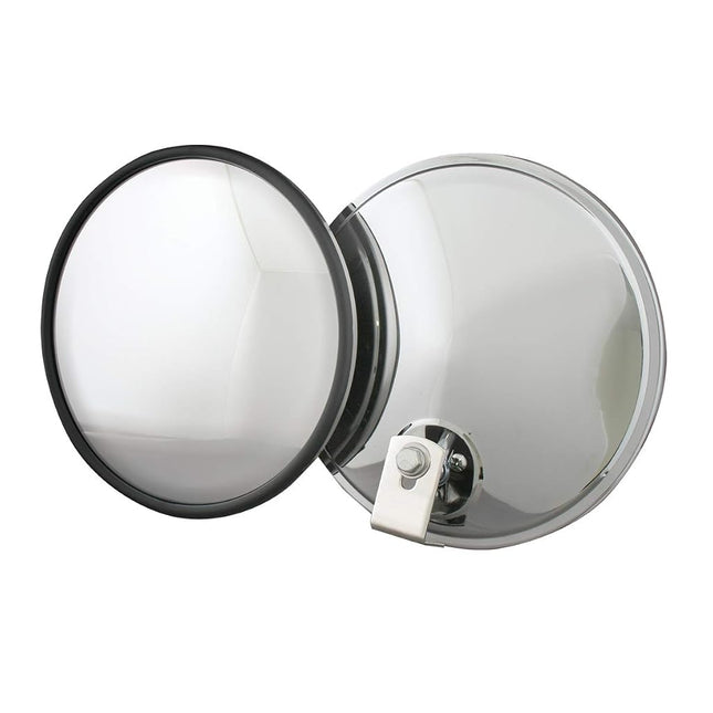 GG Grand General 33341 Stainless Steel 7” Convex Blind Spot Mirror for Trucks, Buses, Utility Vehicles and More – Offset Mount