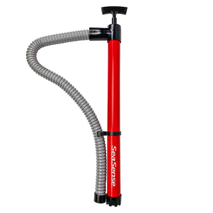 SeaSense Hand Bilge Pump - Self-Priming, Manual Bilge Pump for Water Removal on Small Boats, Kayaks, Canoes, Bilges or Any Place Water Collects - 36" x 36" Hose