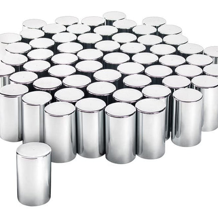 United Pacific 33 mm x 3-1/2" Cache-écrou cylindrique chromé en plastique – À visser (60/paquet) Camion Semi