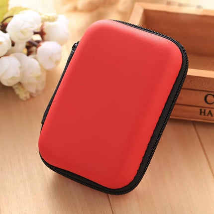 SquEqu 2 Pack Hard Drive Carrying Case 2.5 inch HDD SSD External Drive Storage Bag Organizer Hard EVA Cover Zipper Pouch for Canvio Basics Western Digital WD Elements My Passport Seagate Backup Plus